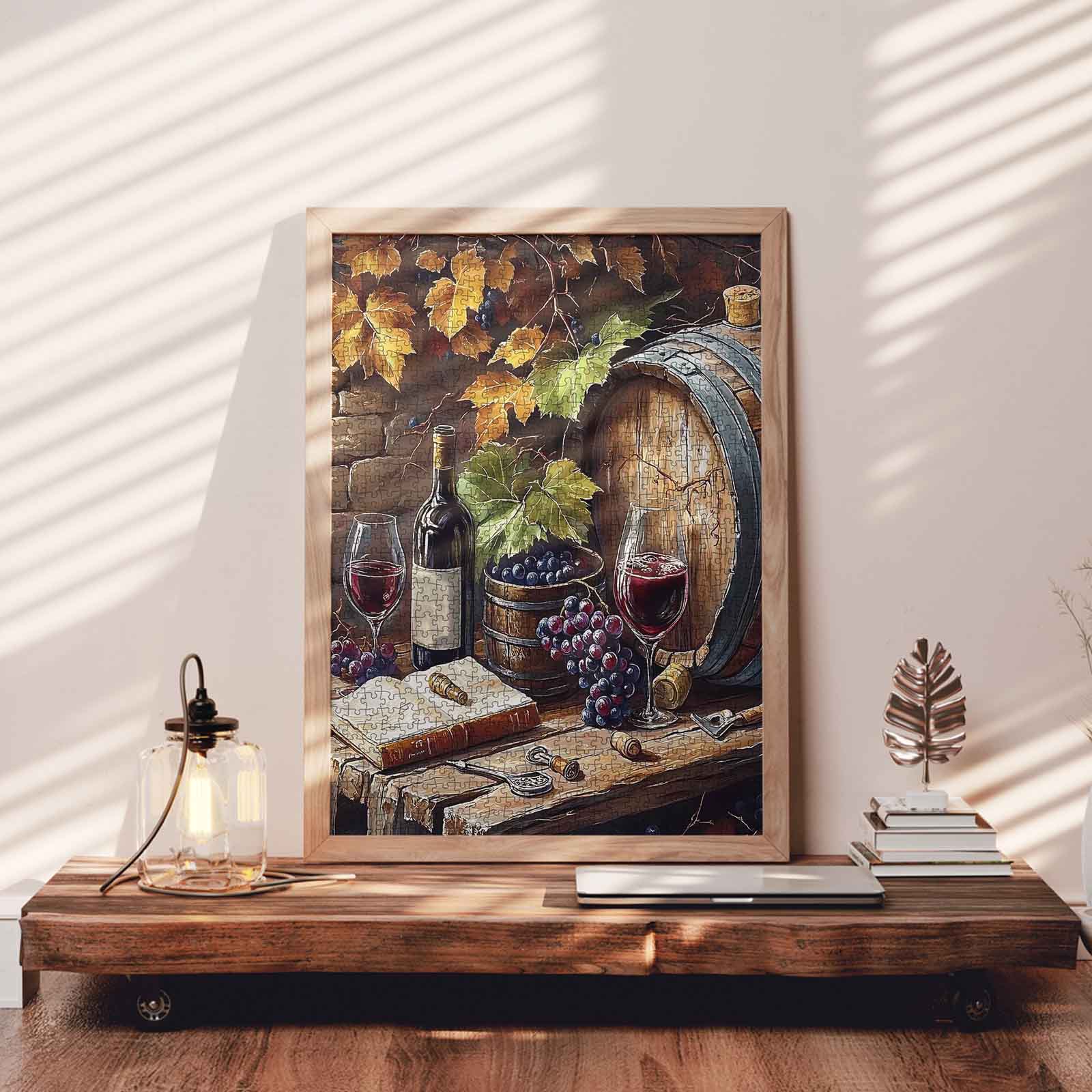 tucocoo-rustic-wine-and-grapes-puzzle-1000-teile-wein image 3