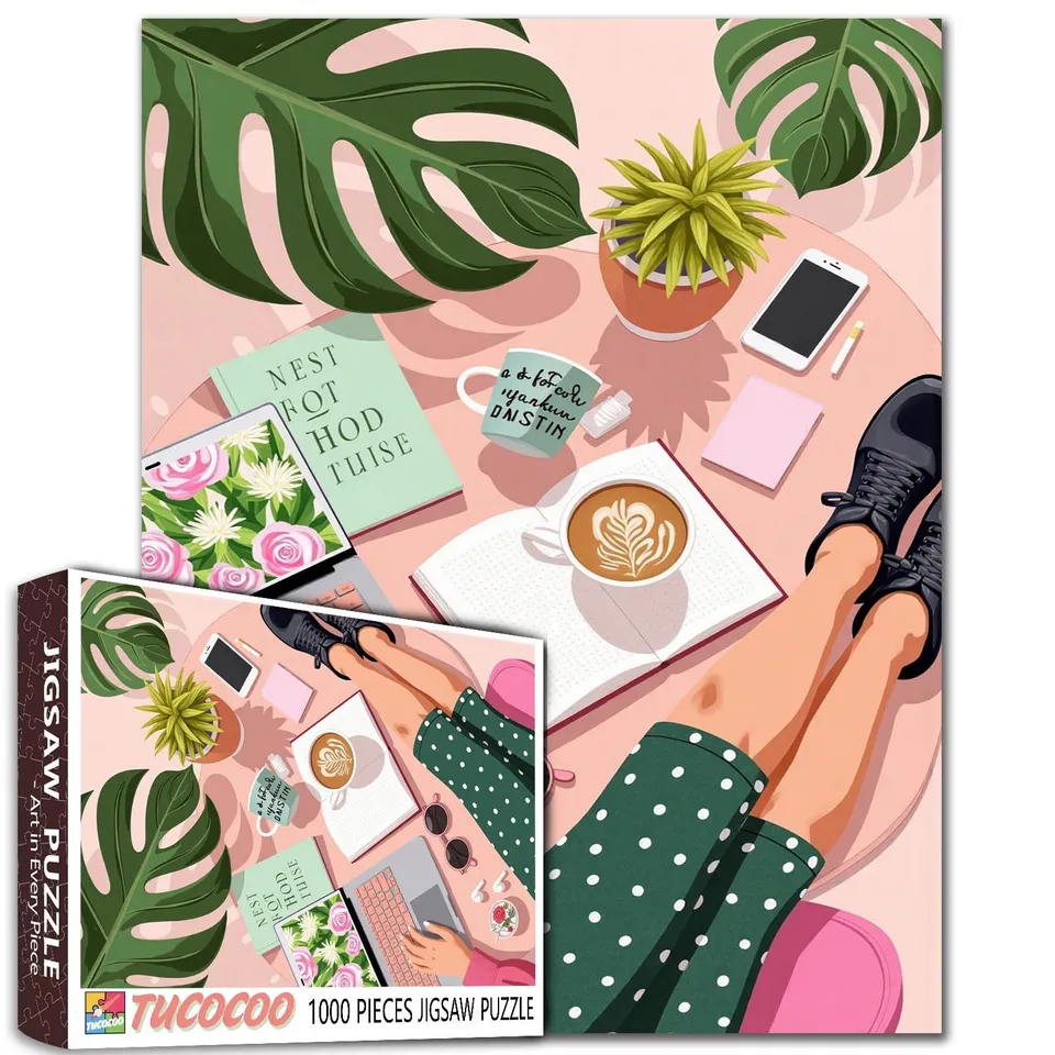tucocoo-morning-inspiration-puzzle-1000-teile-blumen-kaffee image 1