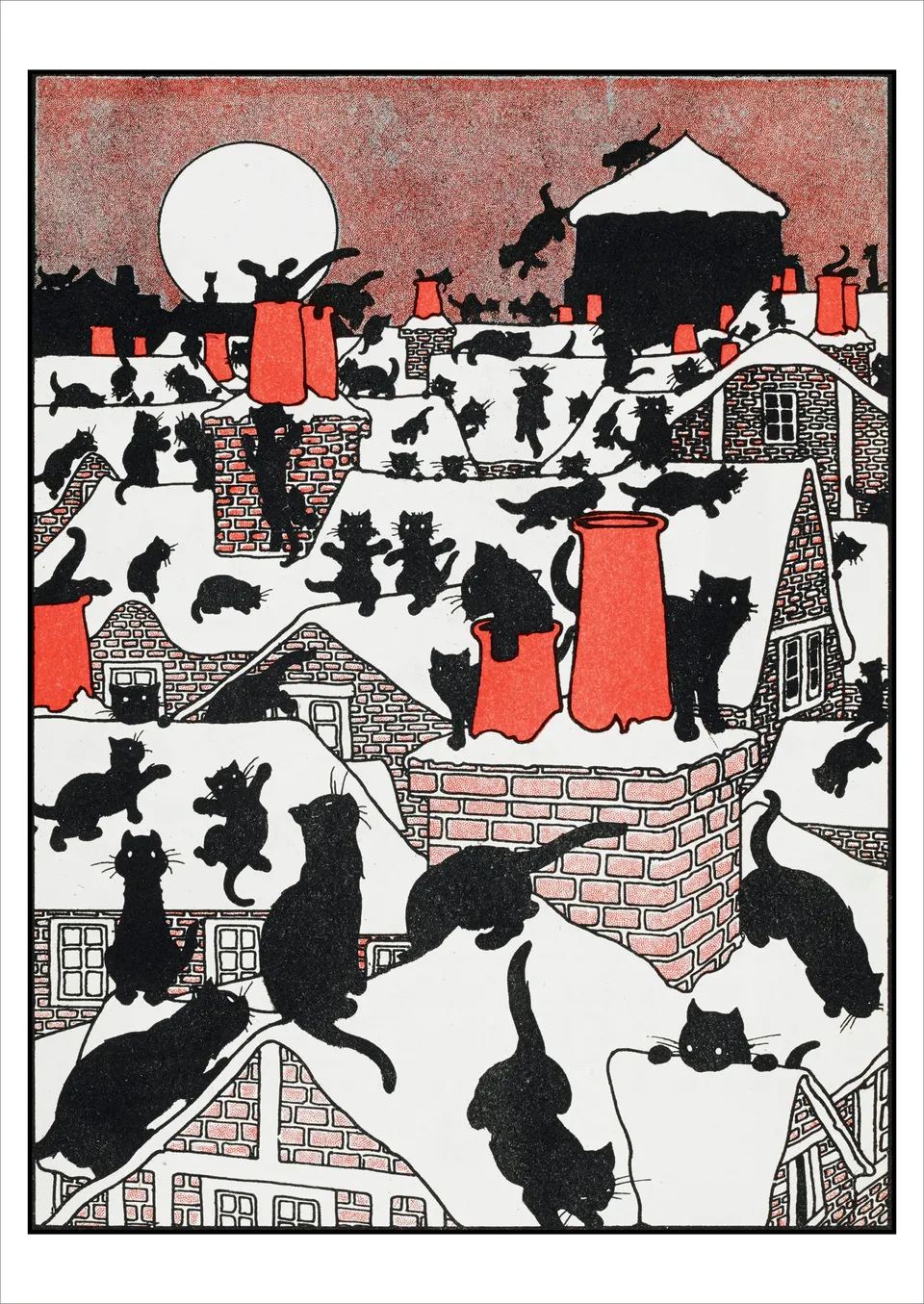 pomegranate-charles-robinson-black-cat-postkarte-weihnachten image 1