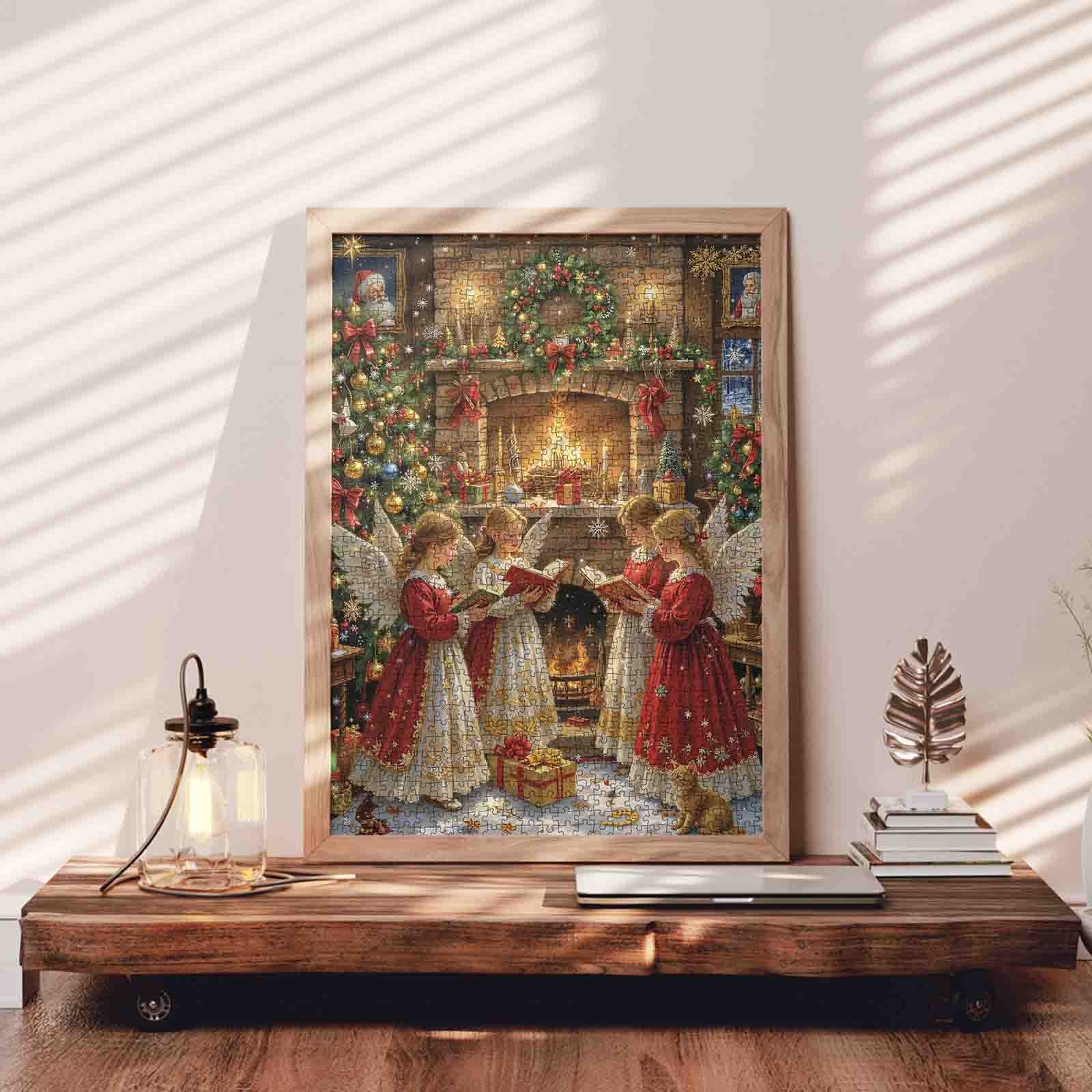 tucocoo-christmas-angels-fireplace-puzzle-1000-teile-engel image 3