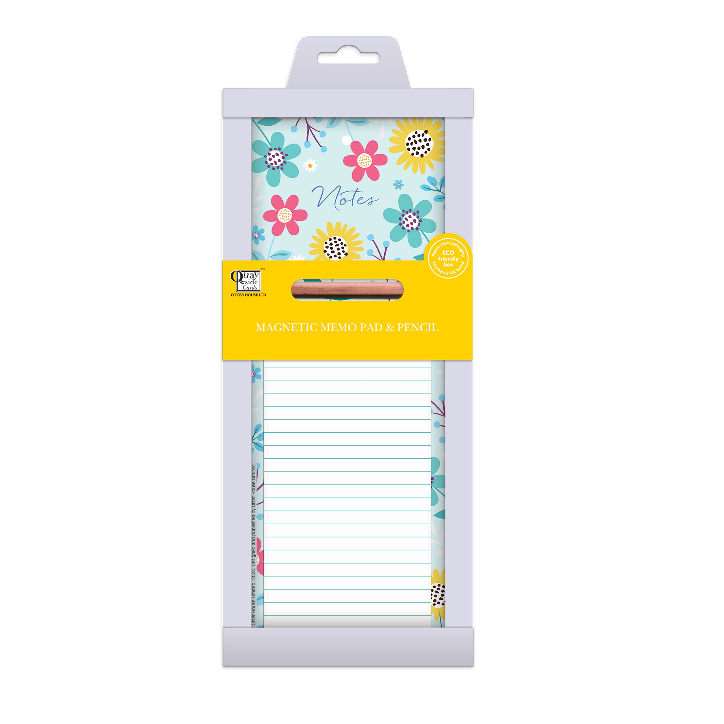 otter-house-magnetic-memo-pad-contemporary-flowers-notizblock-blumen image 2