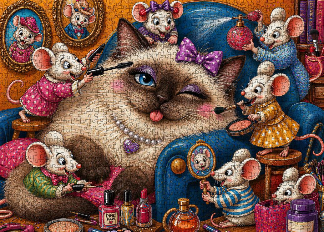 tucocoo-jigsaw-mice-glam-squad-puzzle-1000-teile-katze image 2