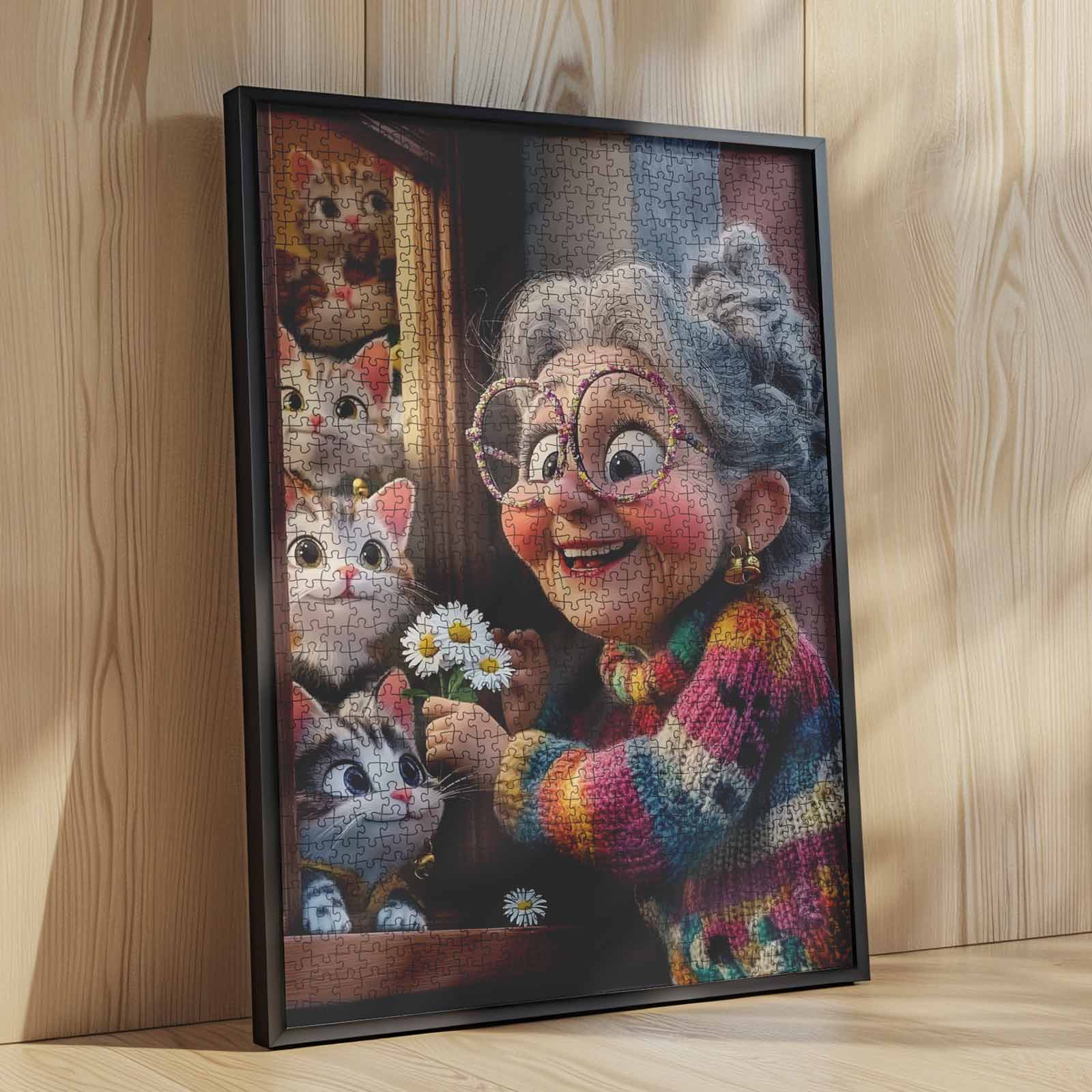 tucocoo-jigsaw-grandma-and-kittens-puzzle-1000-teile-katzen image 4