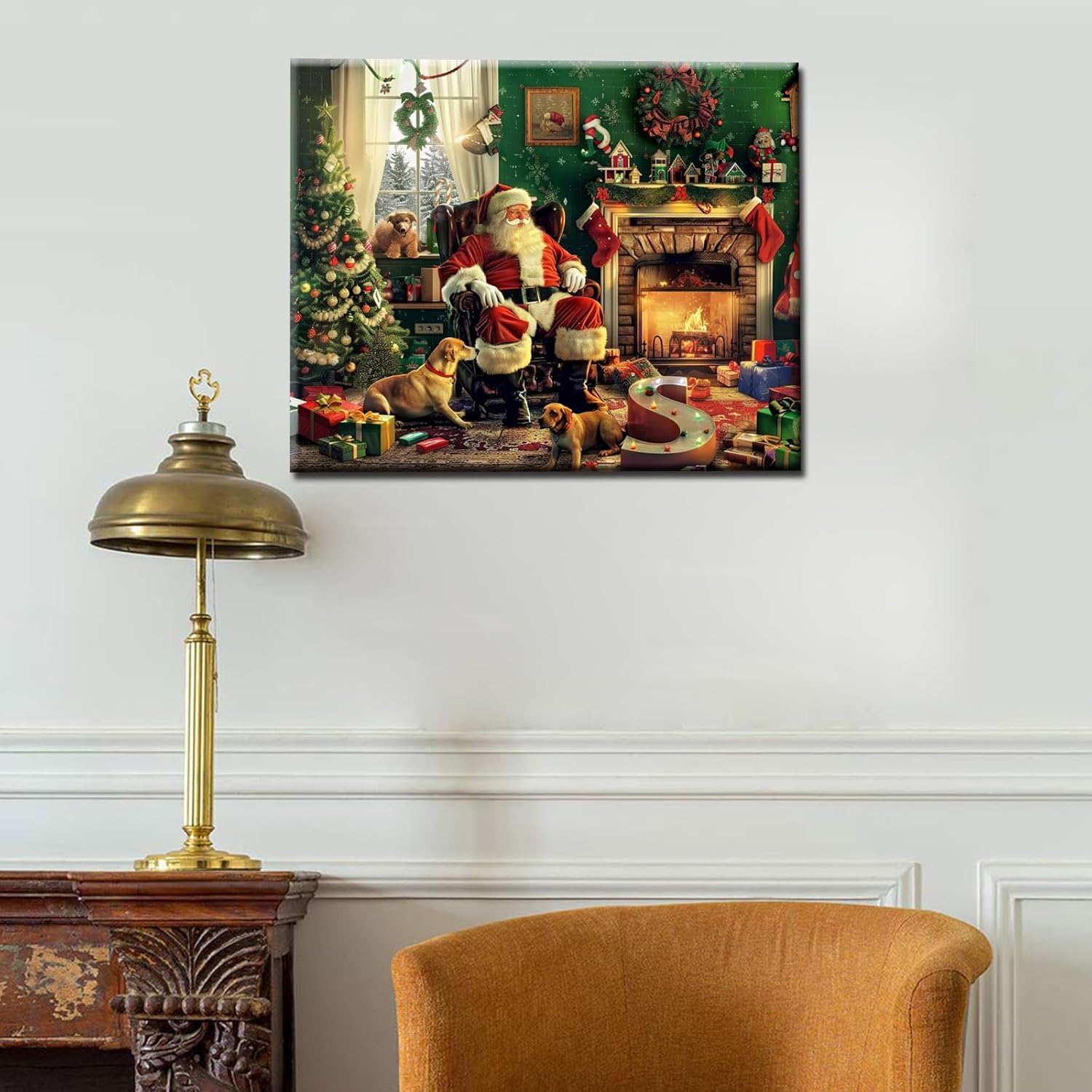 tucocoo-paint-by-numbers-santa-claus-and-dog-malen-nach-zahlen-kamin image 3