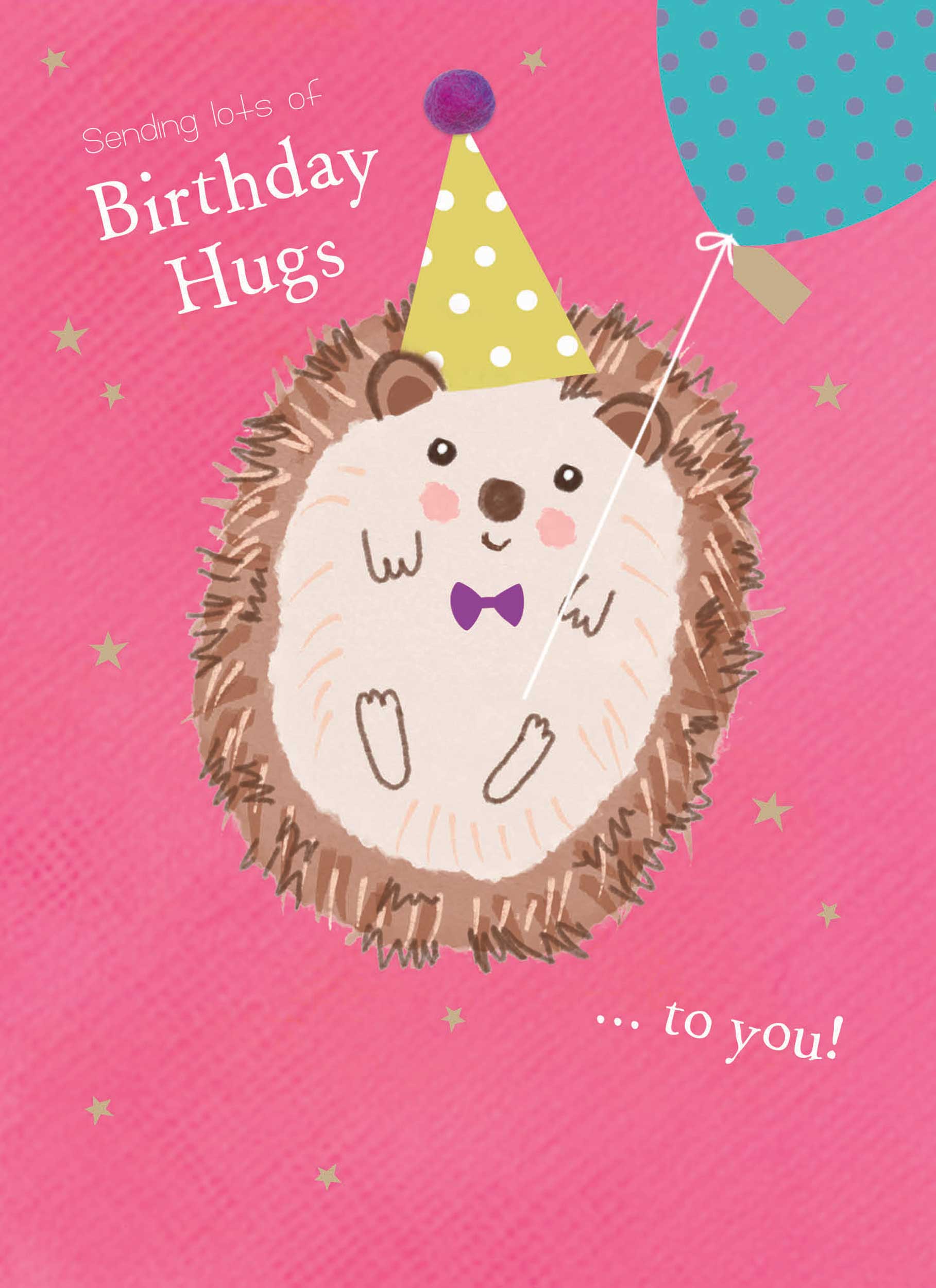 otter-house-pom-poms-geburtstagskarte-igel-birthday-hugs image 1