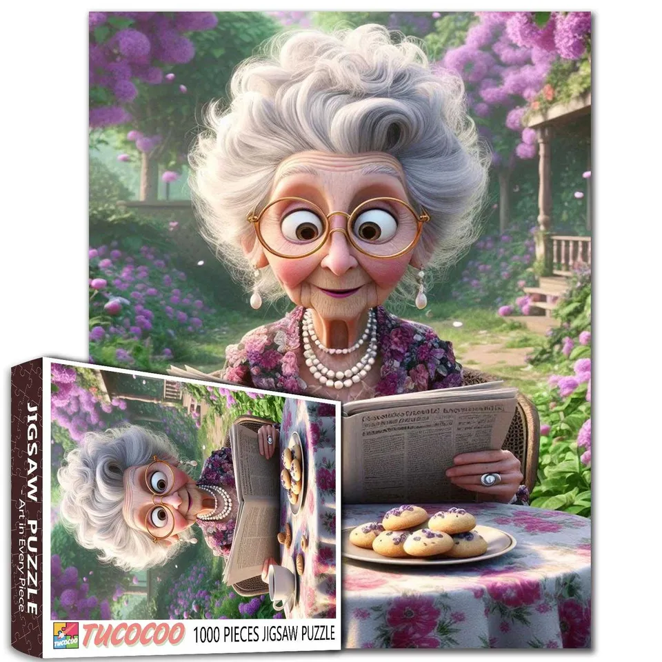 tucocoo-jigsaw-puzzles-grandma-s-garden-tea-time-puzzle-1000-t image 1